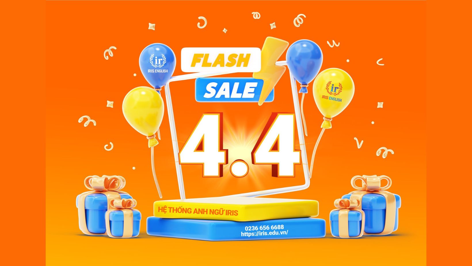 IRIS English Flash Sale 4 4 2023   Deal Khủng Như đùa
