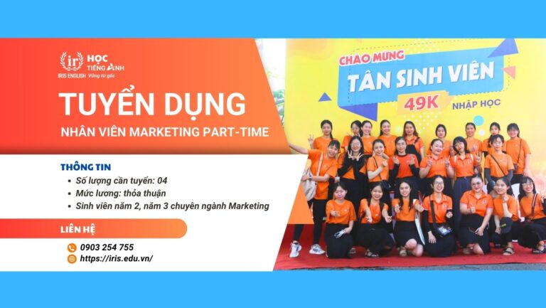 Iris English Tuyển Dụng Nhân Viên Marketing Part Time