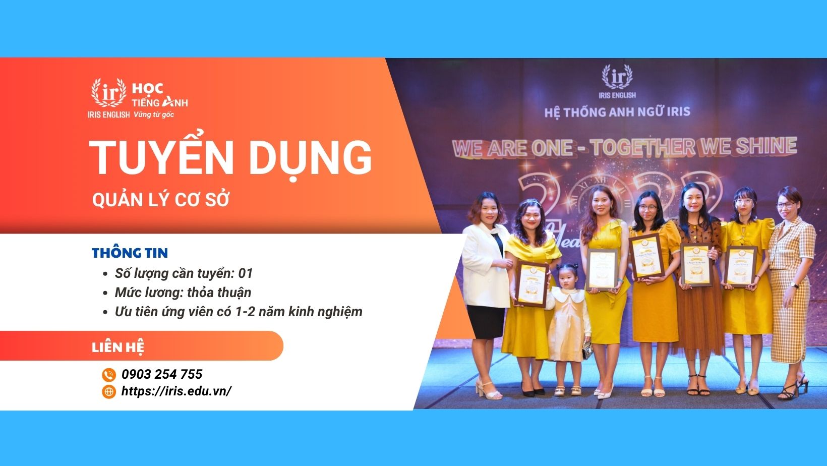 Iris English Tuyển Dụng – Quản Lý Cơ Sở