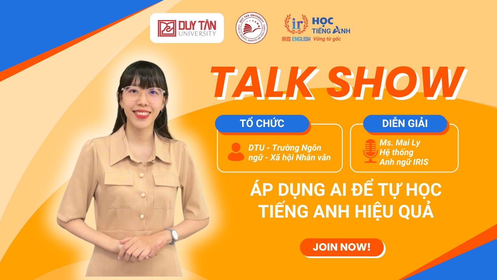 Talkshow tân sinh viên: Áp dụng AI để tự học tiếng Anh hiệu quả