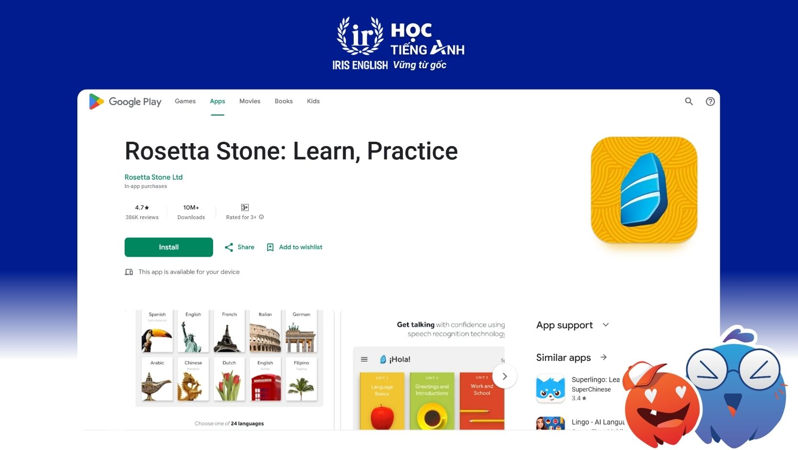 25-ung-dung-hoc-tieng-anh-voi-ai-giup-len-trinh-veo-veo-Rosetta Stone