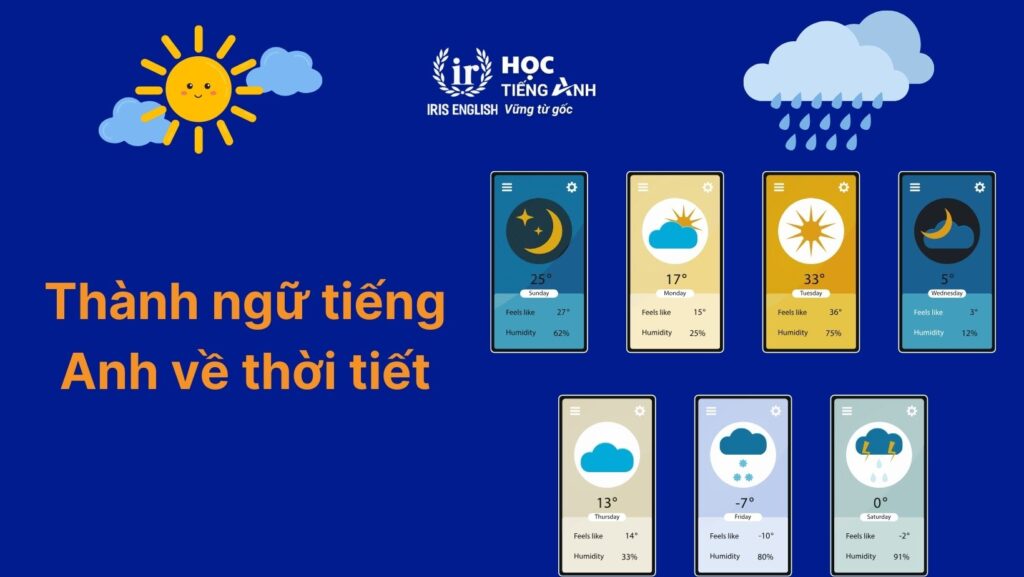 Thành ngữ tiếng Anh về thời tiết thông dụng