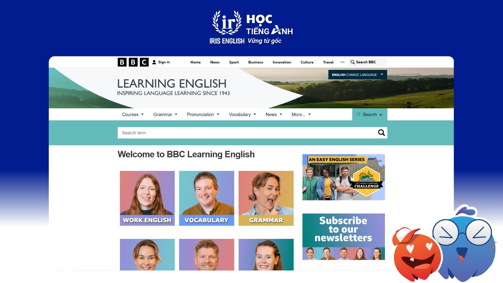 trang-web-kiem-tra-ky-nang-phat-am-tieng-anh-BBC Learning English