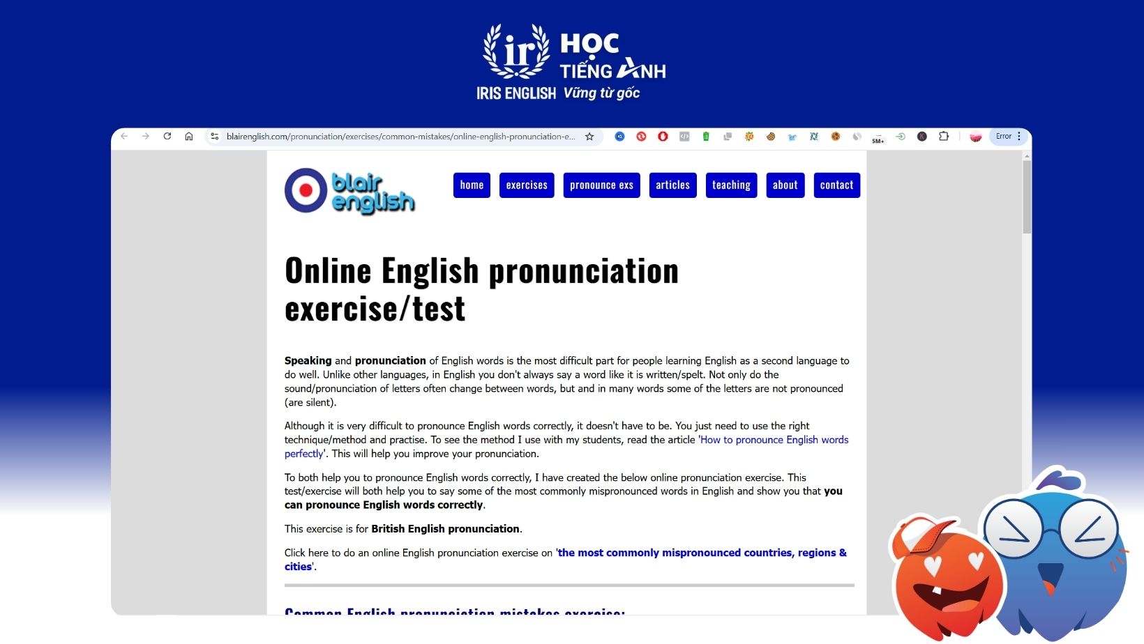 trang-web-kiem-tra-ky-nang-phat-am-tieng-anh-Blair English