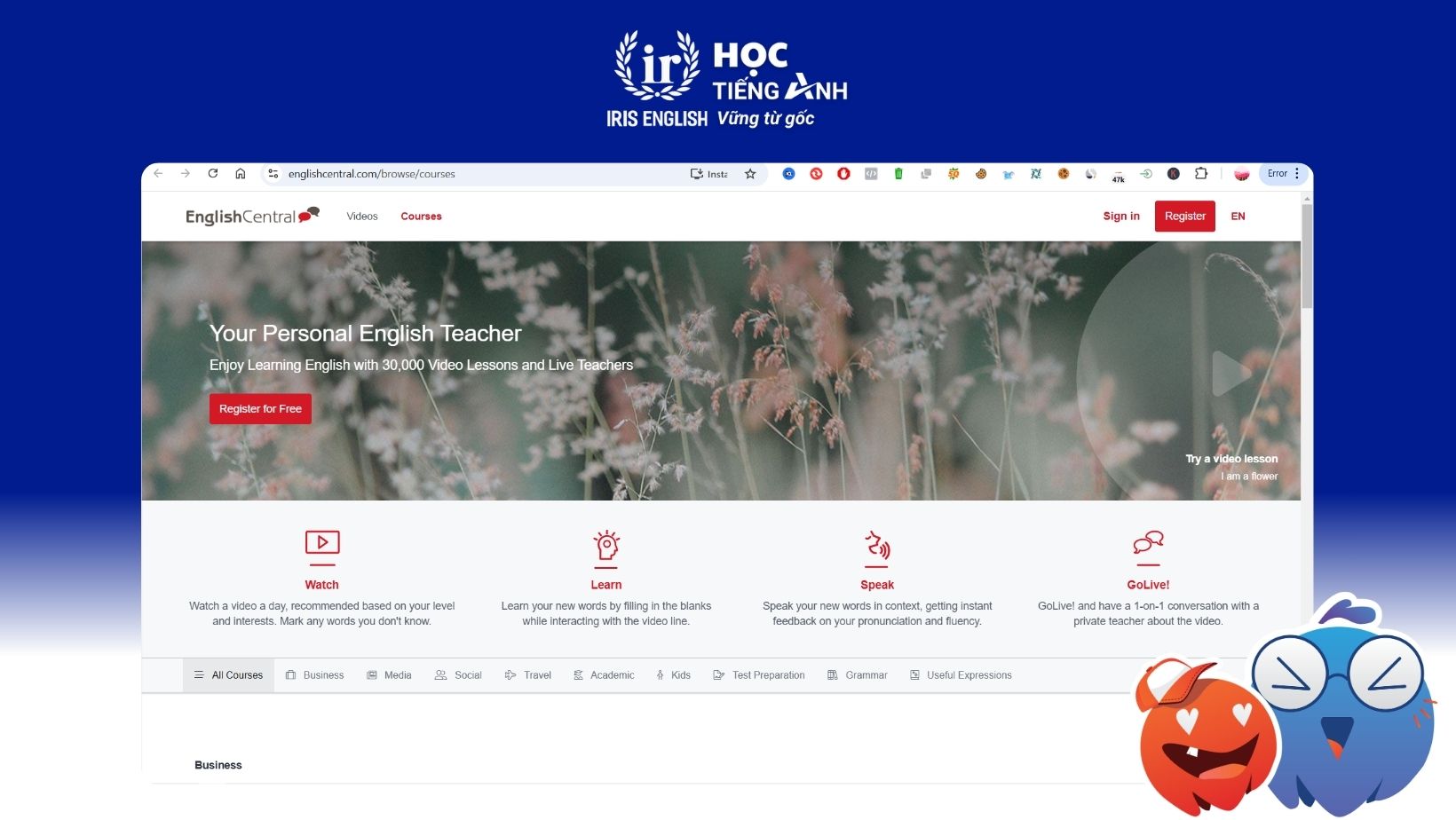 trang-web-kiem-tra-ky-nang-phat-am-tieng-anh-English Central