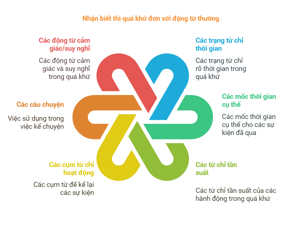 Dấu hiệu nhận biết thì quá khứ đơn với động từ thường - visual selection