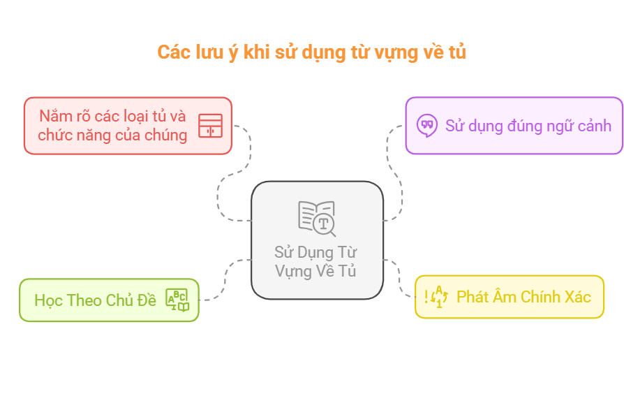 Các loại tủ trong tiếng Anh: Từ vựng, cụm từ, mẫu câu, văn mẫu