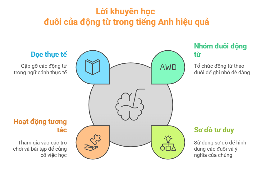 Đuôi của động từ trong tiếng Anh là gì? Các đuôi thường gặp của động từ