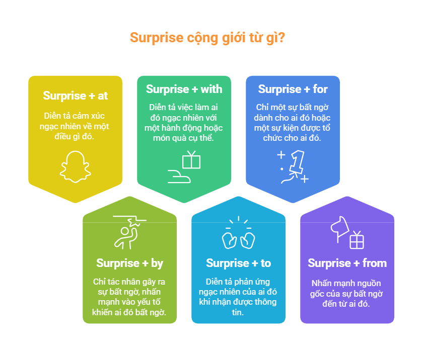 Surprise cộng giới từ gì