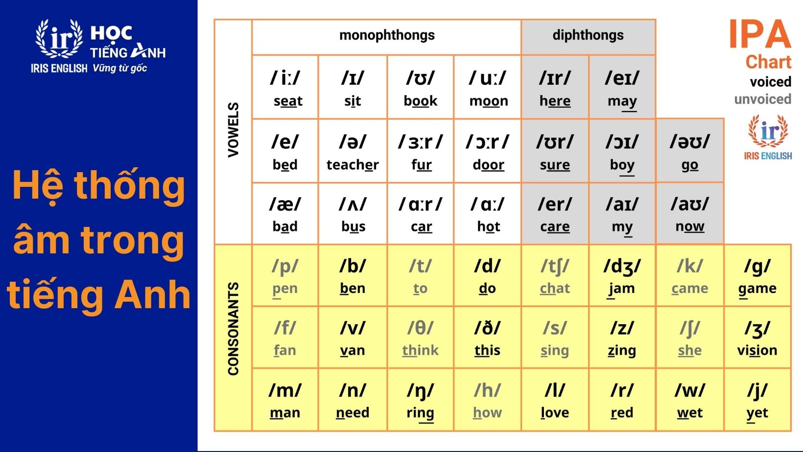 Hệ thống âm trong tiếng Anh