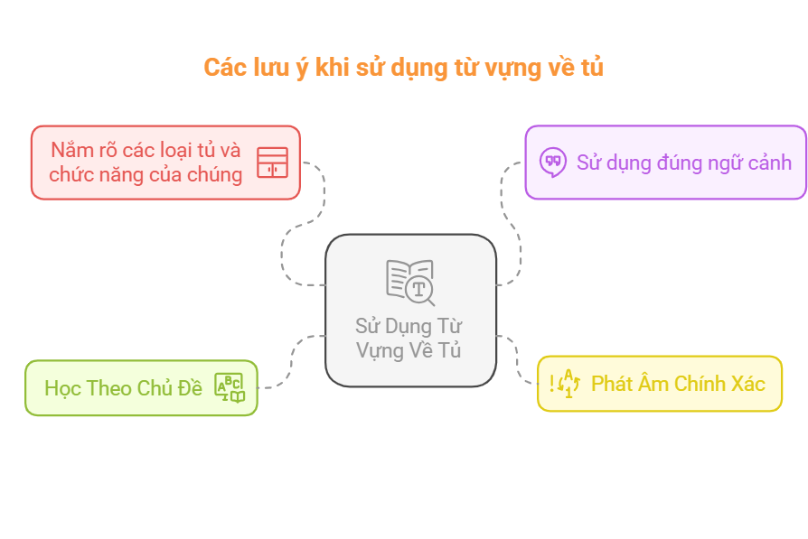 Các Lưu Ý Khi Sử Dụng Từ Vựng Về Tủ