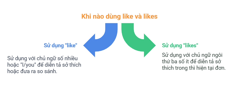 Khi nào dùng like và likes