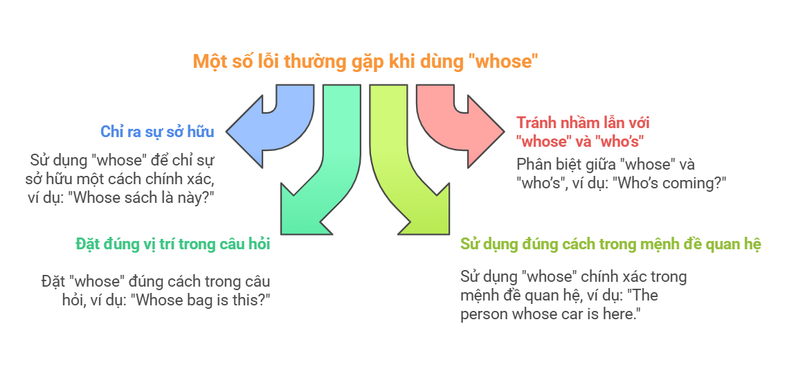 Khi nào dùng whose? Các lỗi thường gặp khi dùng whose