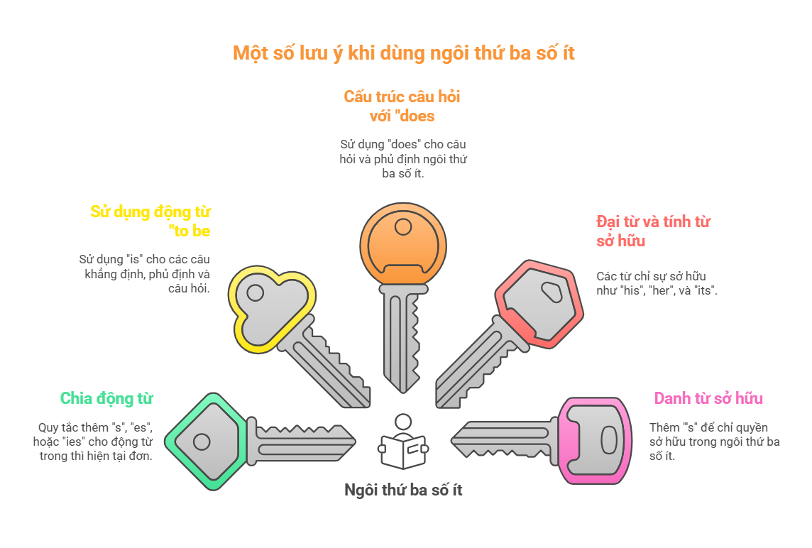 Một số lưu ý khi dùng ngôi thứ ba số ít - visual selection