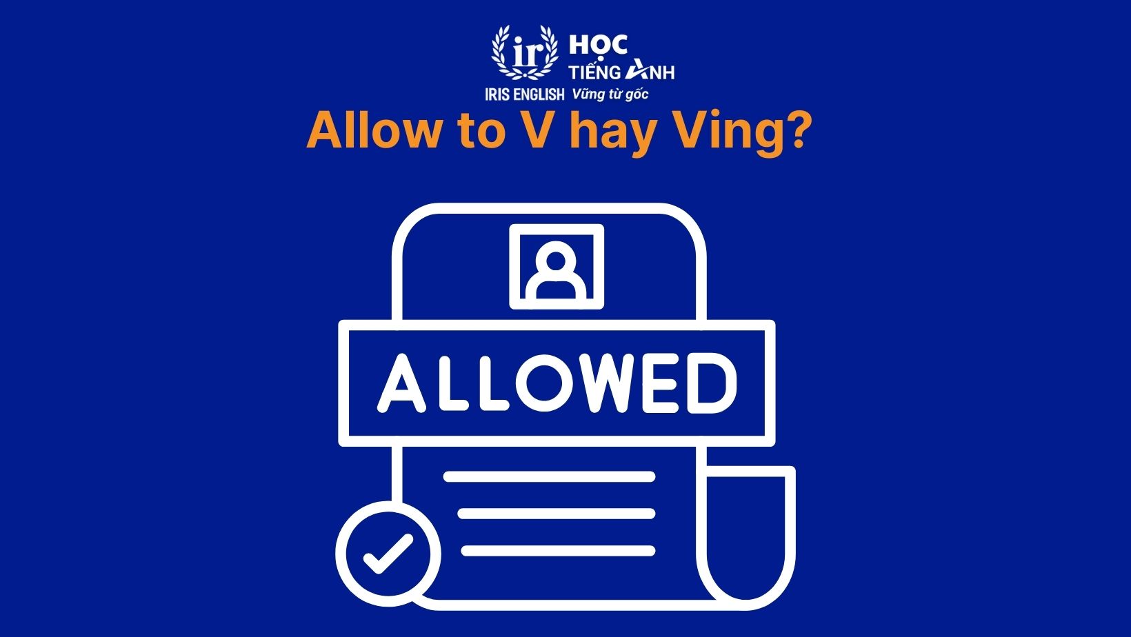 Allow to V hay Ving?