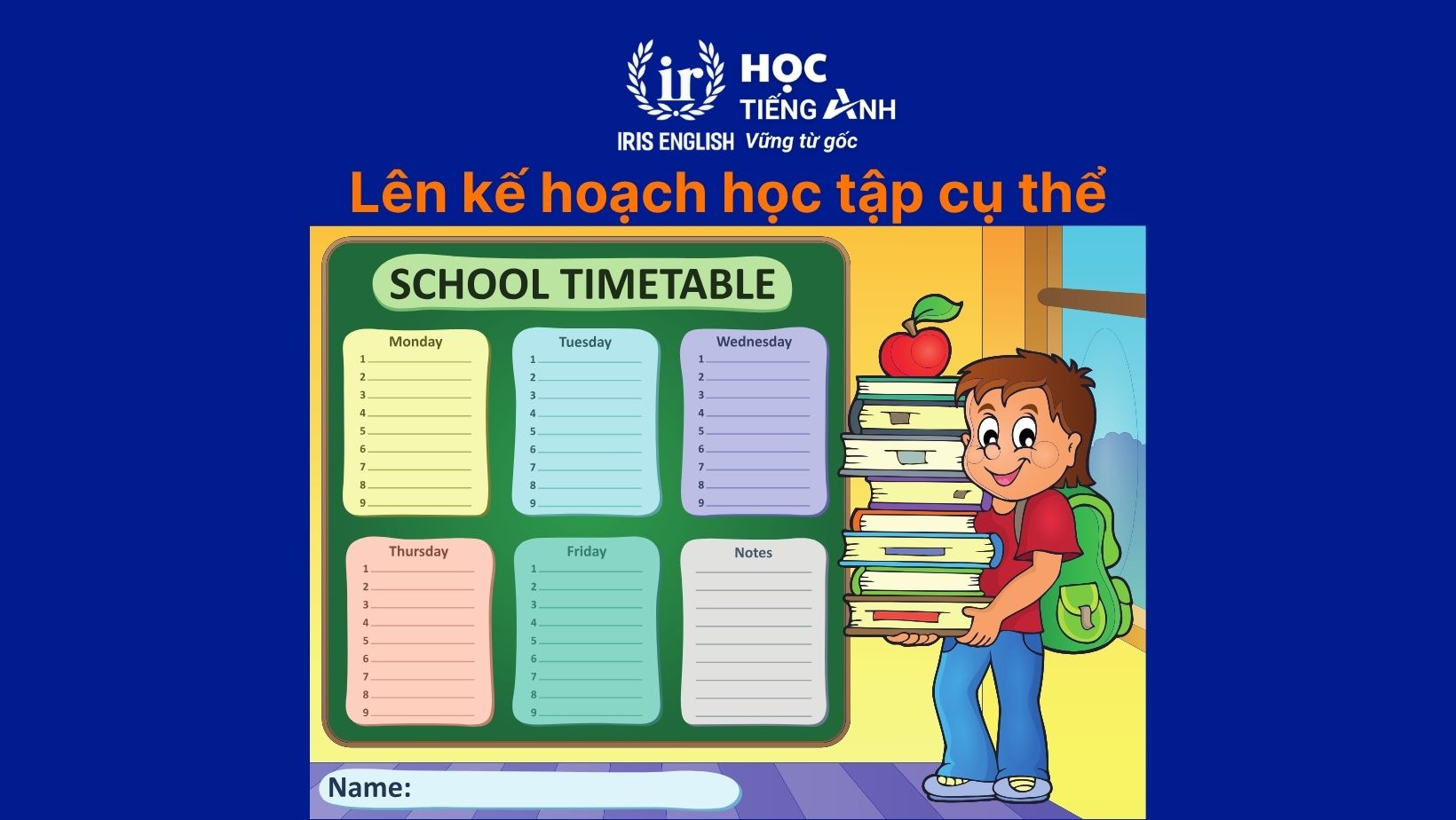 Lên kế hoạch học tập cụ thể