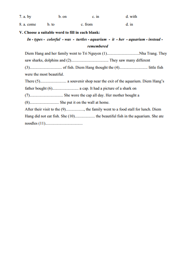 Bài tập ôn hè lớp 5 lên lớp 6 môn tiếng Anh (PDF tải xuống)