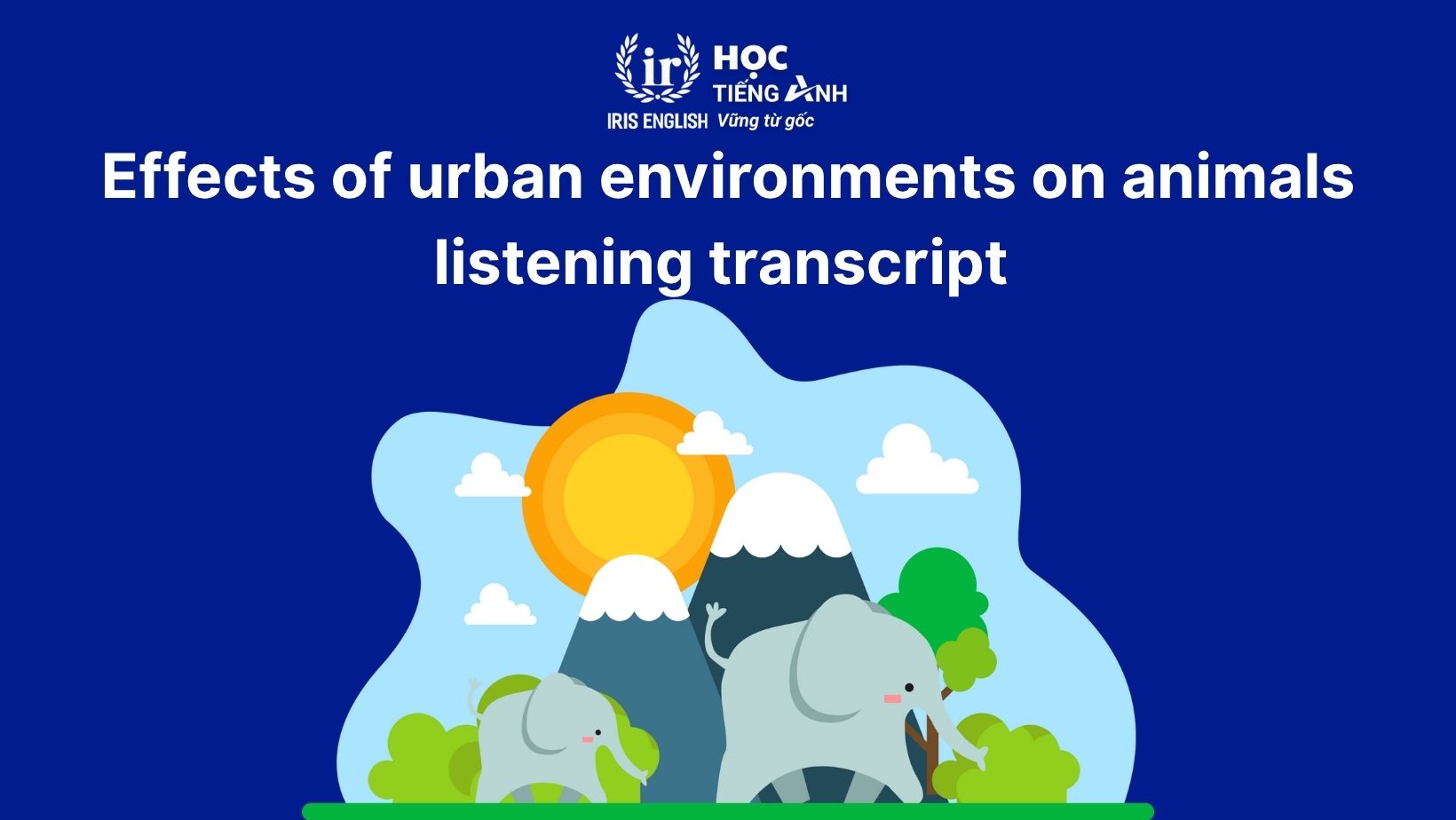 Effects of urban environments on animals listening transcript