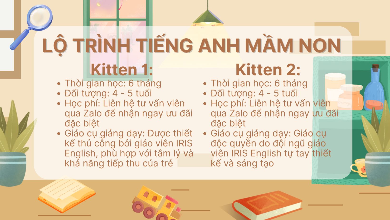 Lộ trình tiếng Anh mầm non