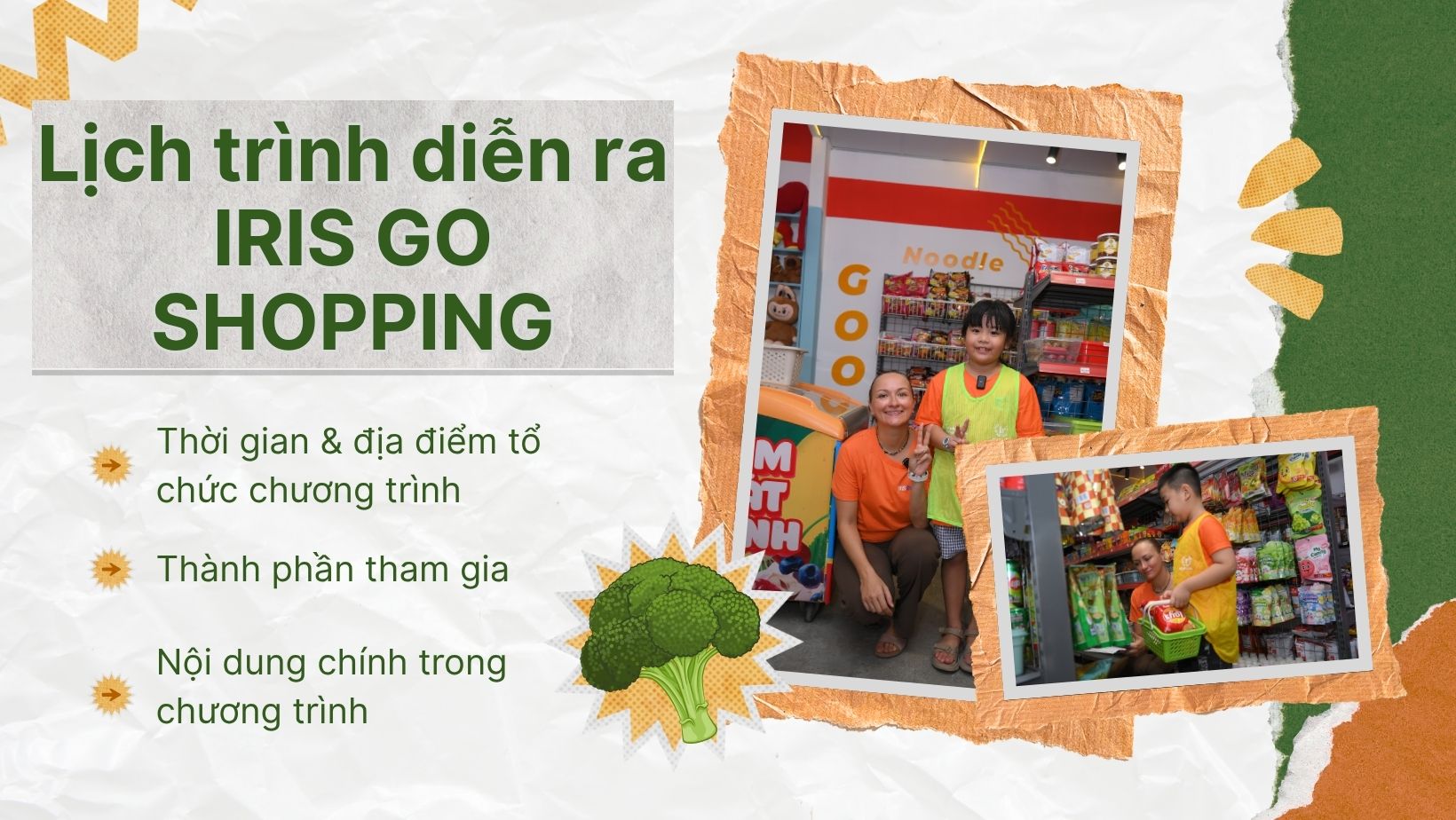 Lịch trình diễn ra chương trình IRIS Go Shopping lần 1