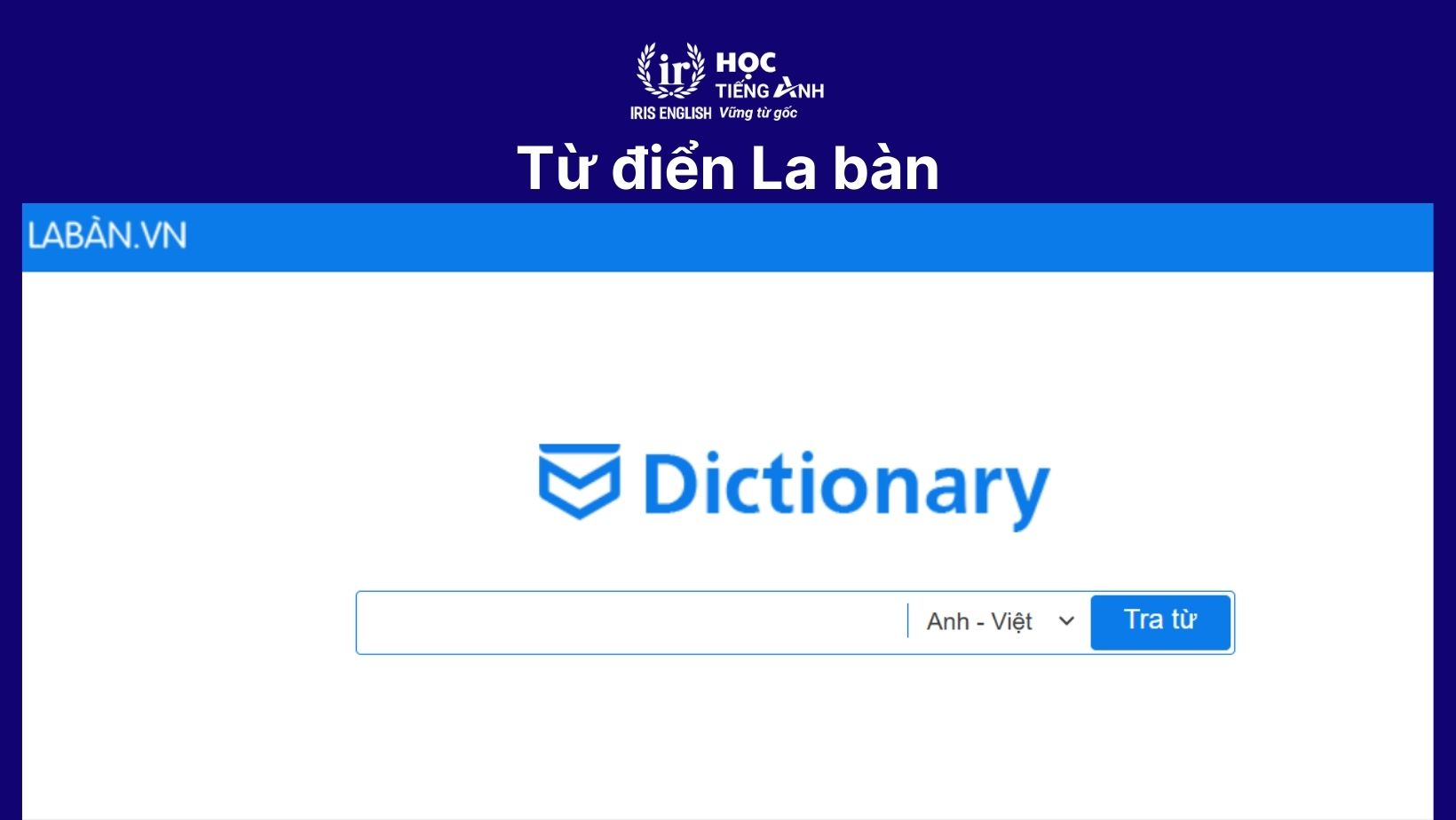 Web tra từ điển tiếng Anh - Từ điển La bàn