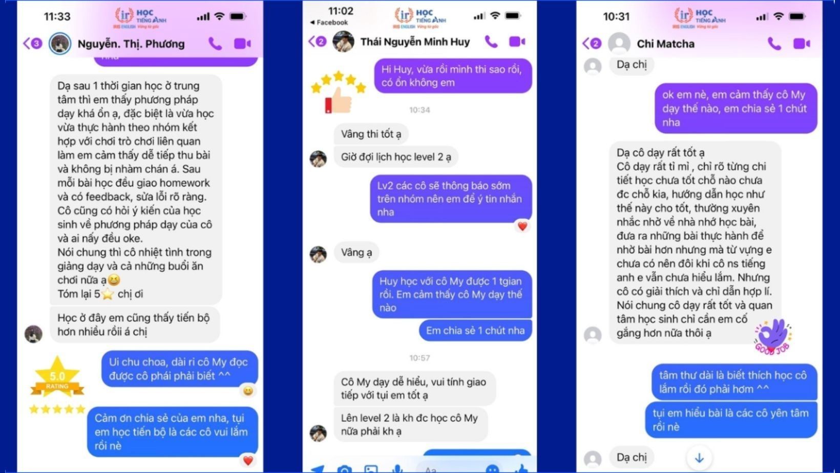 Feedback của học viên IRIS